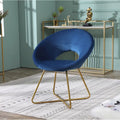 Fauteuil d'appoint en velours avec piètement luge doré
