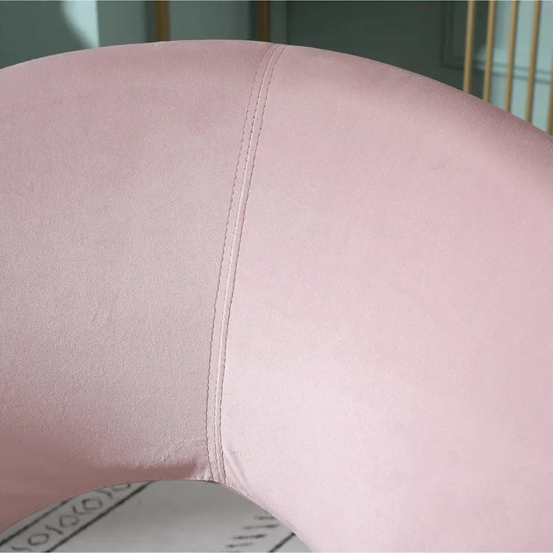 Fauteuil d'appoint en velours avec piètement luge doré