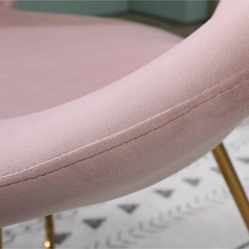 Fauteuil d'appoint en velours avec piètement luge doré