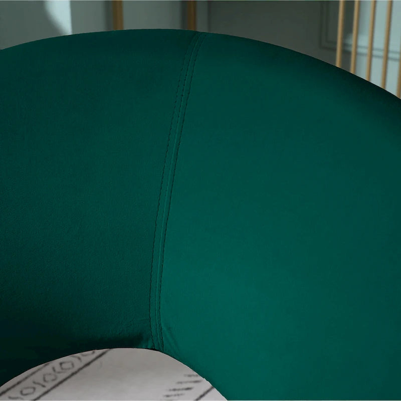 Fauteuil d'appoint en velours avec piètement luge doré