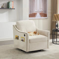 Fauteuil d'appoint pivotant moderne avec port de chargement USB