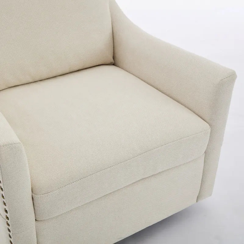 Fauteuil d'appoint pivotant moderne avec port de chargement USB