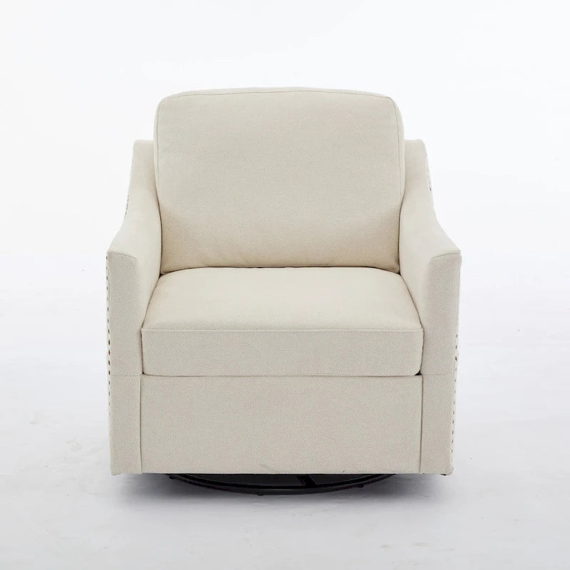 Fauteuil d'appoint pivotant moderne avec port de chargement USB