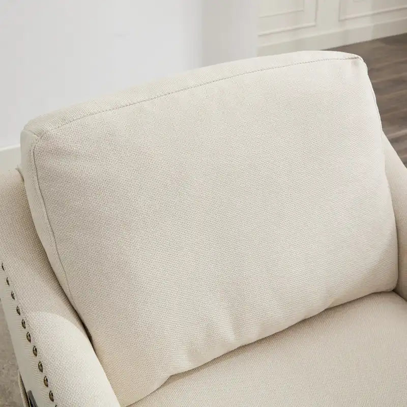 Fauteuil d'appoint pivotant moderne avec port de chargement USB