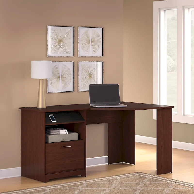 Bureau d'angle en L de 60 W avec rangement pour bureau à domicile