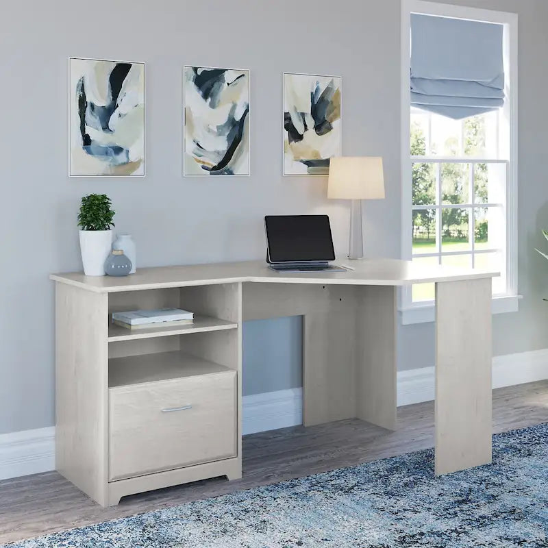 Bureau d'angle en L de 60 W avec rangement pour bureau à domicile