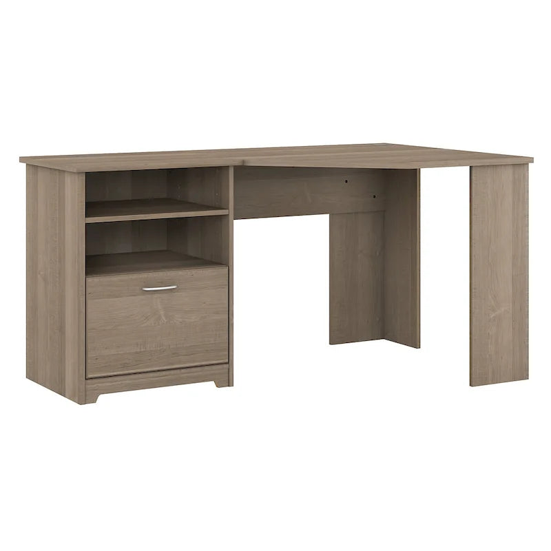 Bureau d'angle en L de 60 W avec rangement pour bureau à domicile