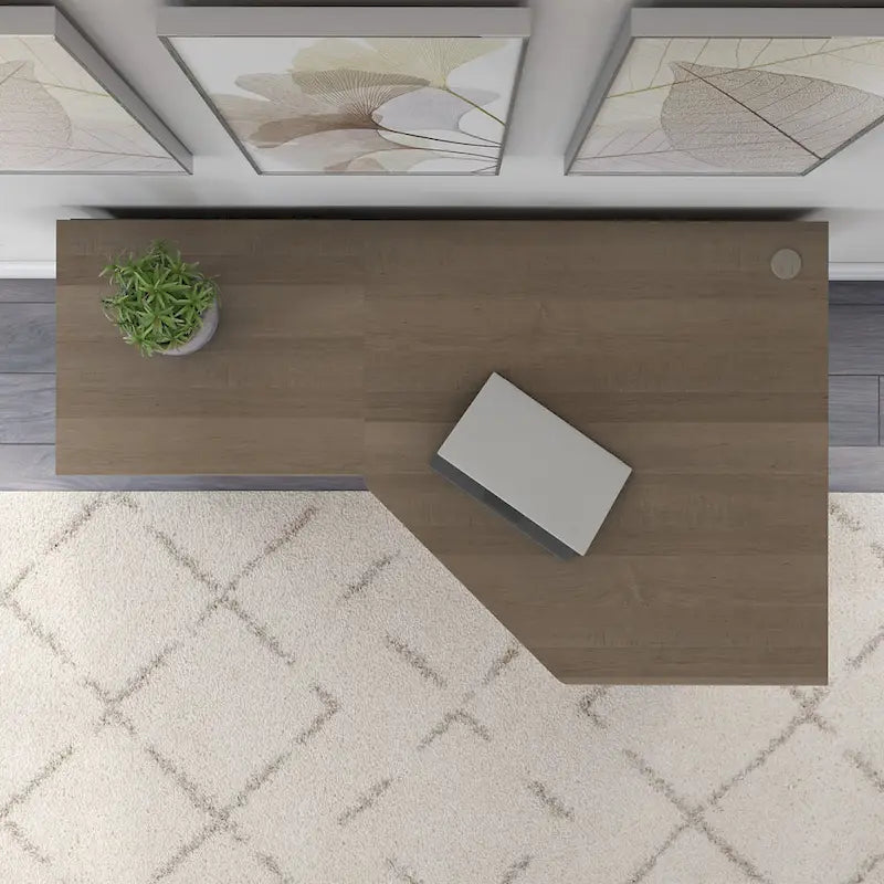 Bureau d'angle en L de 60 W avec rangement pour bureau à domicile