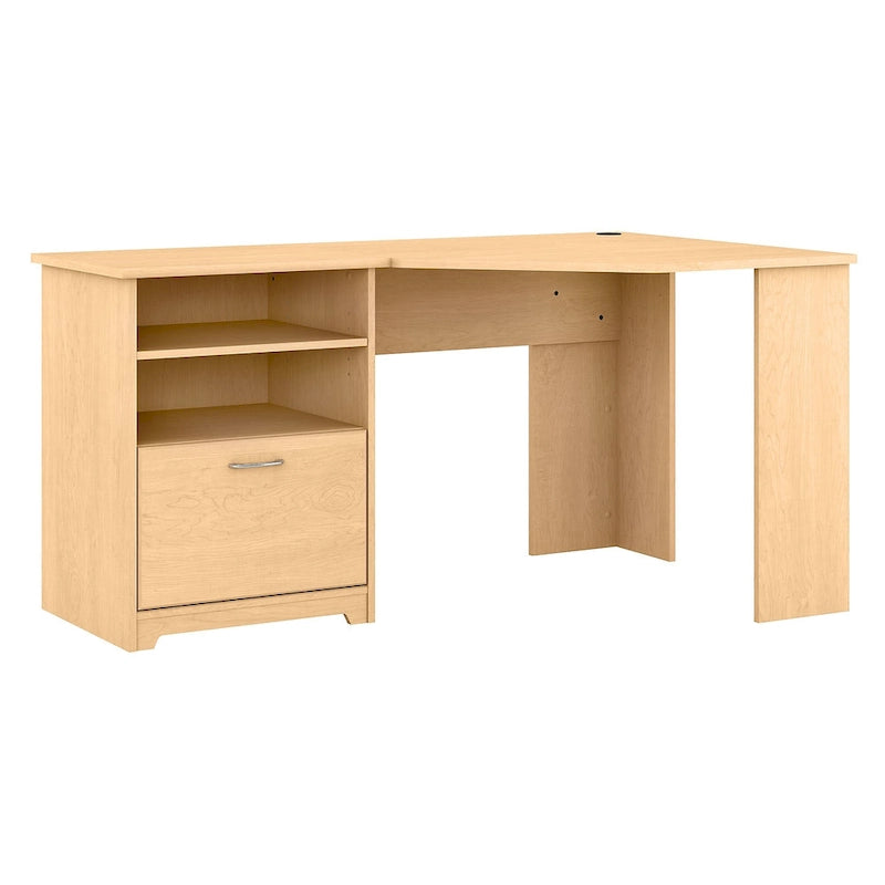 Bureau d'angle en L de 60 W avec rangement pour bureau à domicile