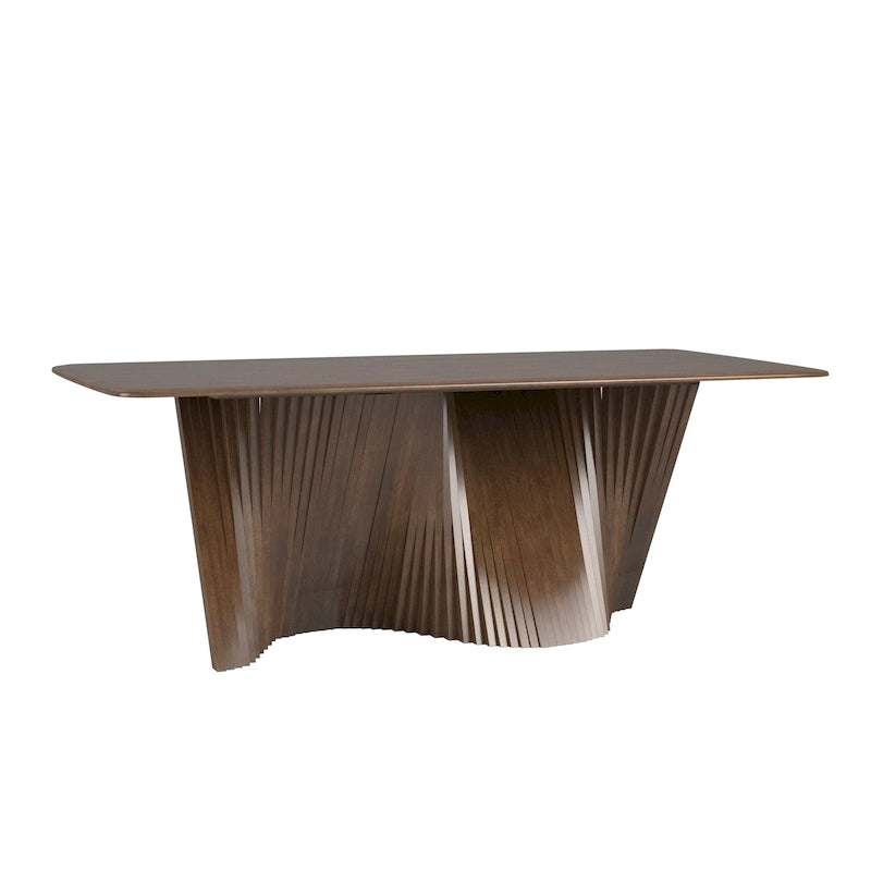 Table à manger en hévéa massif Wave Base