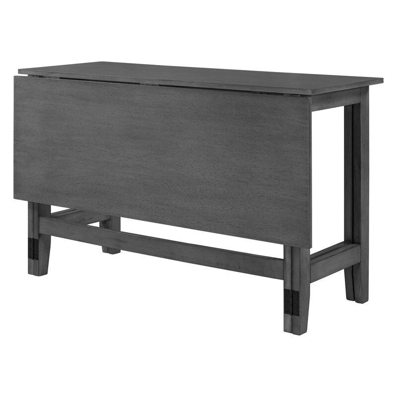 Table de salle à manger rustique à abattants – Design de ferme peu encombrant avec plateau en bois extensible – 47,00 po l. x 36,00 po P x 30,00 po H