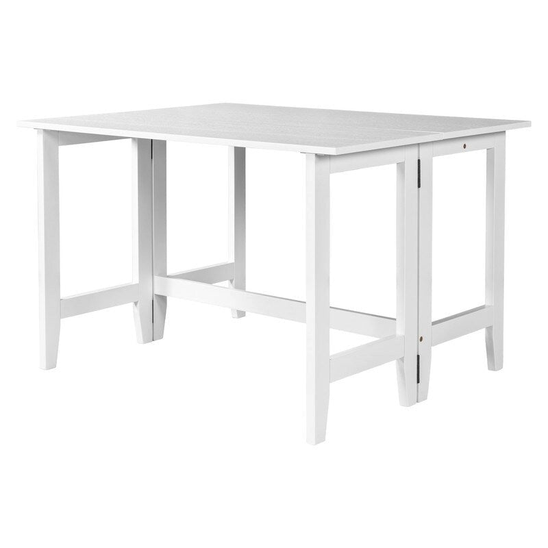Table de salle à manger rustique à abattants – Design de ferme peu encombrant avec plateau en bois extensible – 47,00 po l. x 36,00 po P x 30,00 po H