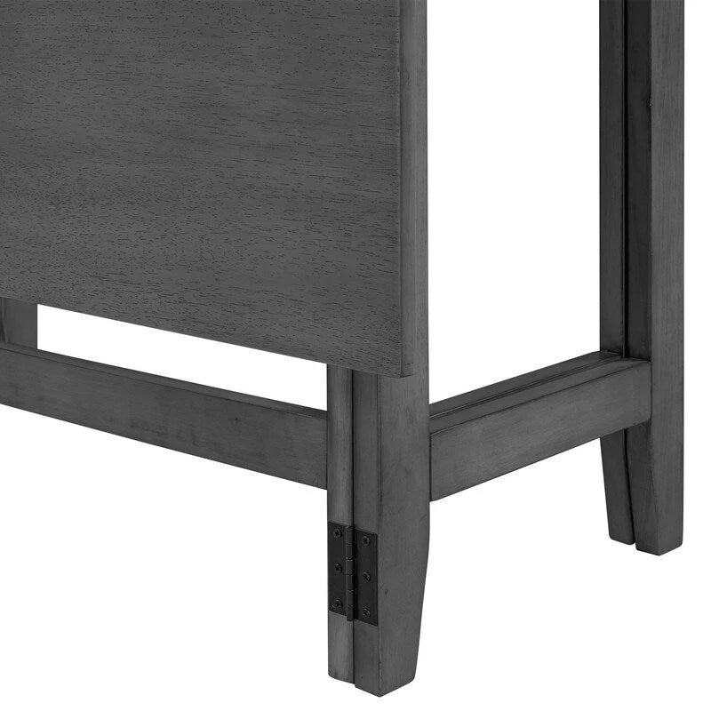 Table de salle à manger rustique à abattants – Design de ferme peu encombrant avec plateau en bois extensible – 47,00 po l. x 36,00 po P x 30,00 po H