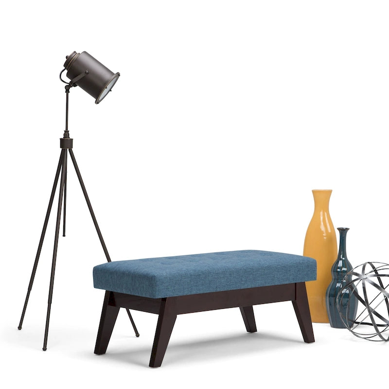 Banc Ottoman Rectangulaire Moderne du Milieu du Siècle de 40 Pouces