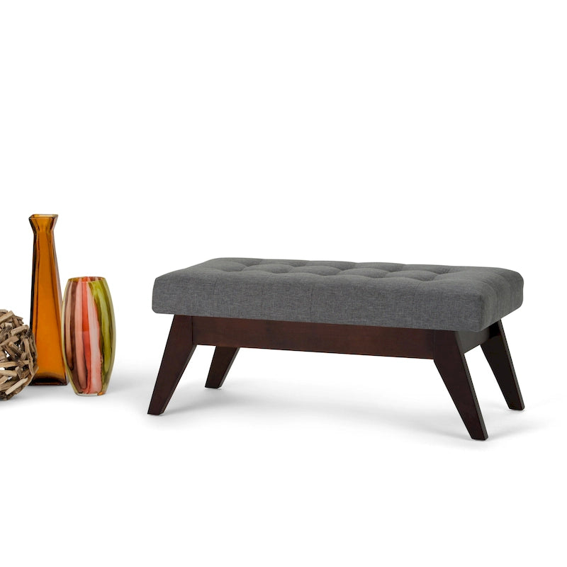Banc Ottoman Rectangulaire Moderne du Milieu du Siècle de 40 Pouces