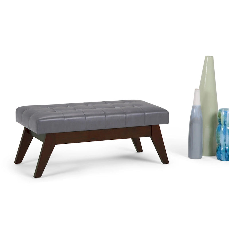 Banc Ottoman Rectangulaire Moderne du Milieu du Siècle de 40 Pouces