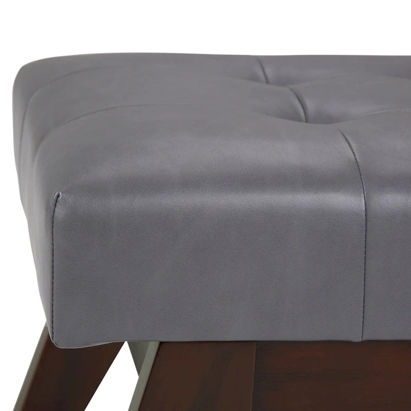 Banc Ottoman Rectangulaire Moderne du Milieu du Siècle de 40 Pouces
