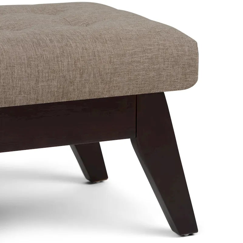 Banc Ottoman Rectangulaire Moderne du Milieu du Siècle de 40 Pouces