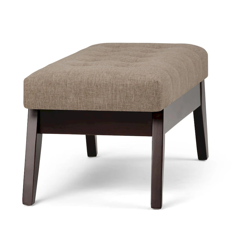 Banc Ottoman Rectangulaire Moderne du Milieu du Siècle de 40 Pouces