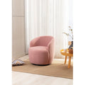 Fauteuil d'appoint pivotant en tissu Teddy, fauteuil club