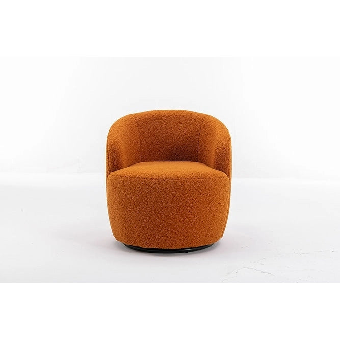 Fauteuil d'appoint pivotant en tissu Teddy, fauteuil club