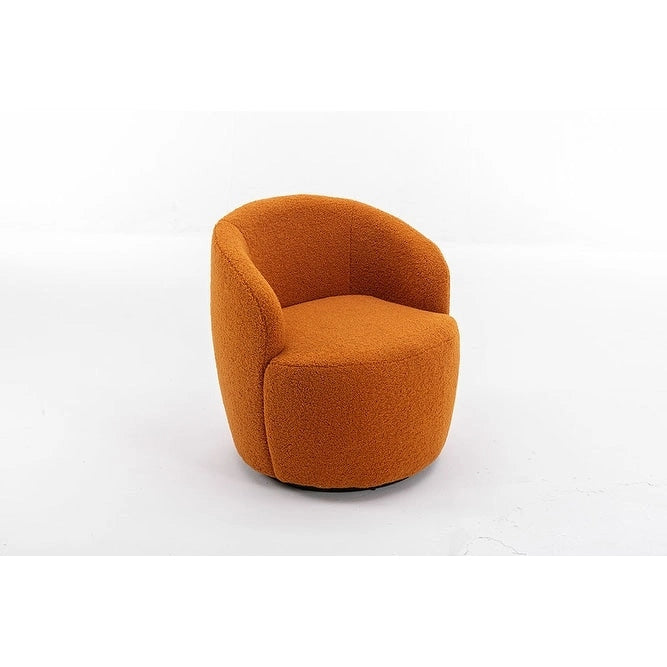 Fauteuil d'appoint pivotant en tissu Teddy, fauteuil club