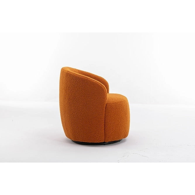 Fauteuil d'appoint pivotant en tissu Teddy, fauteuil club