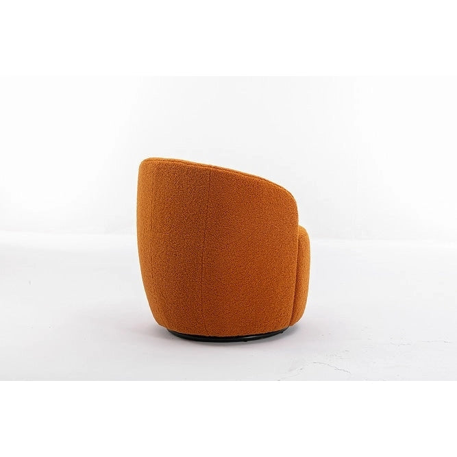 Fauteuil d'appoint pivotant en tissu Teddy, fauteuil club