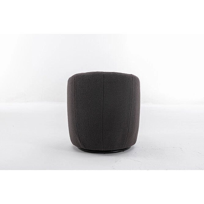 Fauteuil d'appoint pivotant en tissu Teddy, fauteuil club