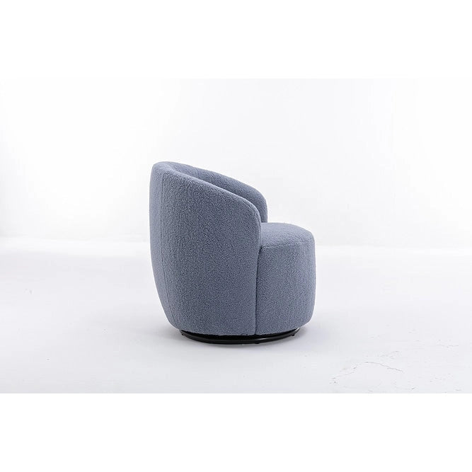 Fauteuil d'appoint pivotant en tissu Teddy, fauteuil club