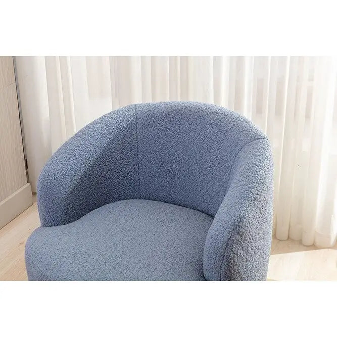 Fauteuil d'appoint pivotant en tissu Teddy, fauteuil club