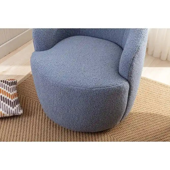 Fauteuil d'appoint pivotant en tissu Teddy, fauteuil club