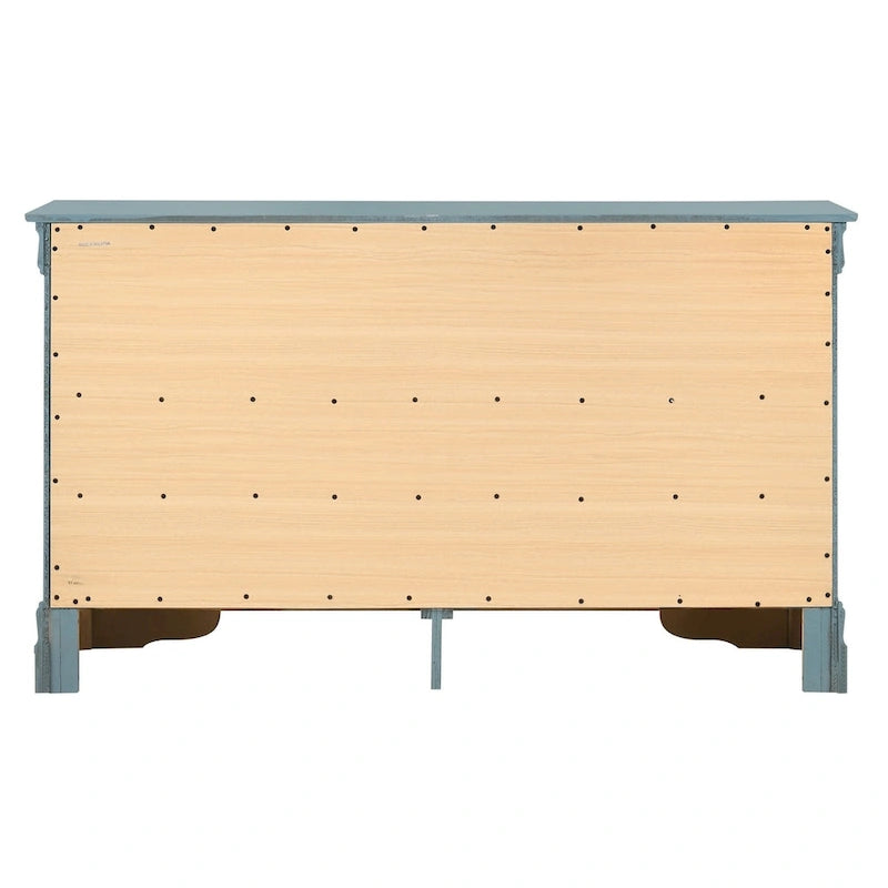 Commode classique à 6 tiroirs avec moulures incurvées