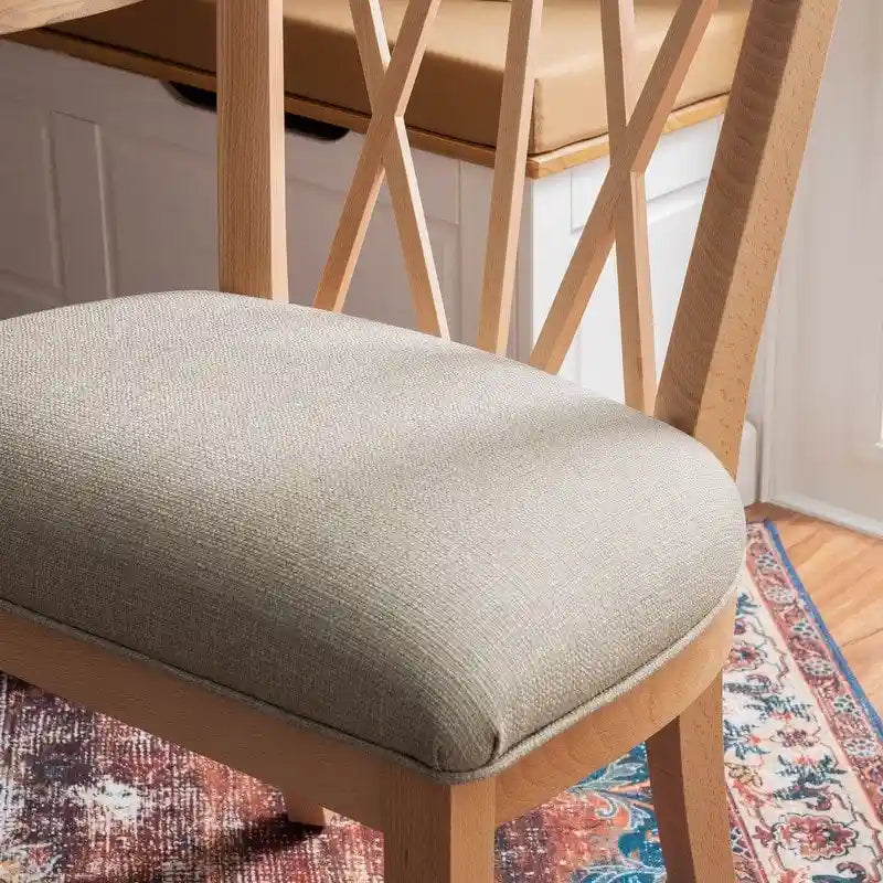 Chaise de salle à manger en bois massif naturel