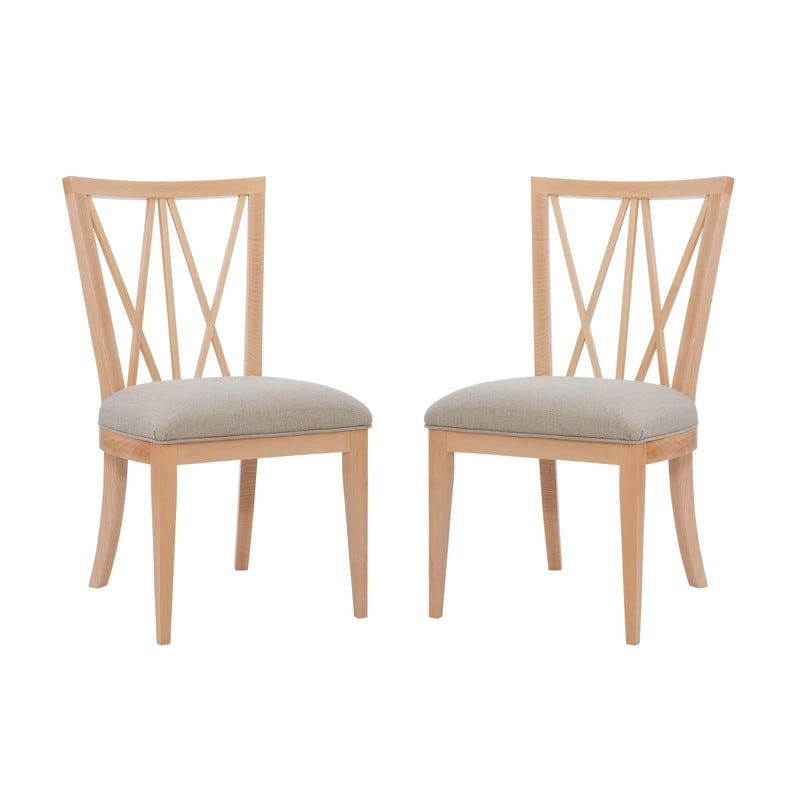 Chaise de salle à manger en bois massif naturel