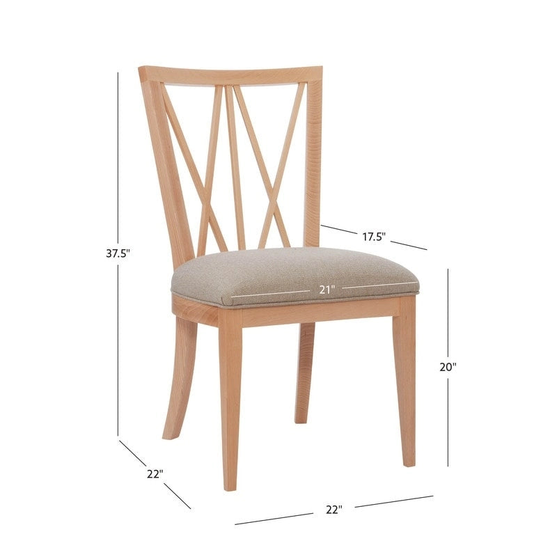 Chaise de salle à manger en bois massif naturel