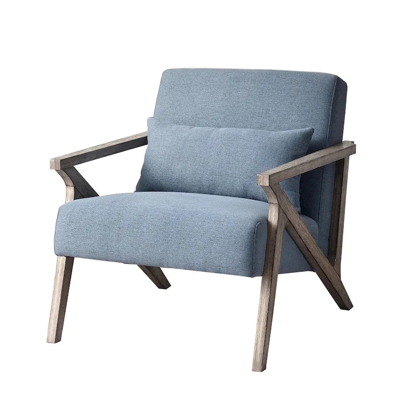 Fauteuil d'appoint en bois massif rembourré