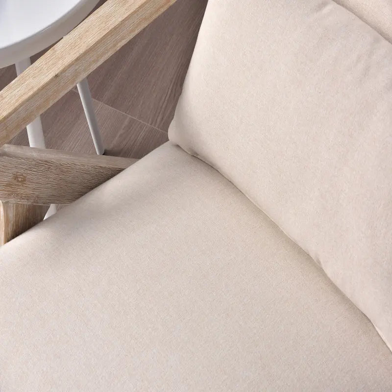 Fauteuil d'appoint en bois massif rembourré