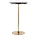 Table ronde à hauteur réglable (hauteur de table, de comptoir ou de bar)