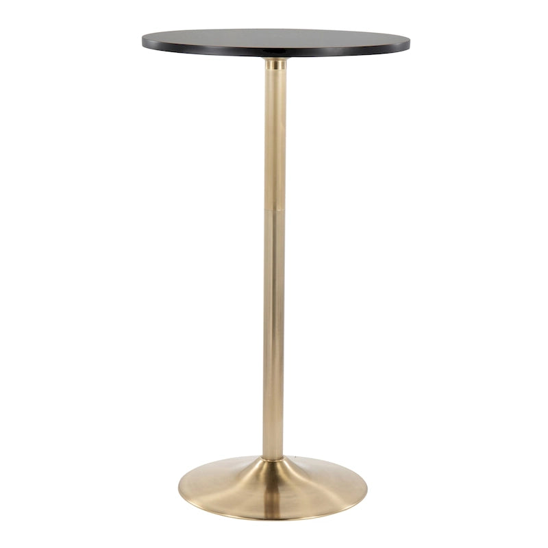 Table ronde à hauteur réglable (hauteur de table, de comptoir ou de bar)