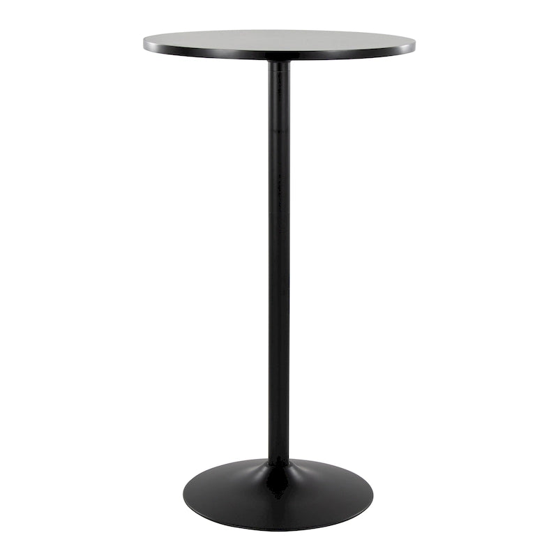 Table ronde à hauteur réglable (hauteur de table, de comptoir ou de bar)