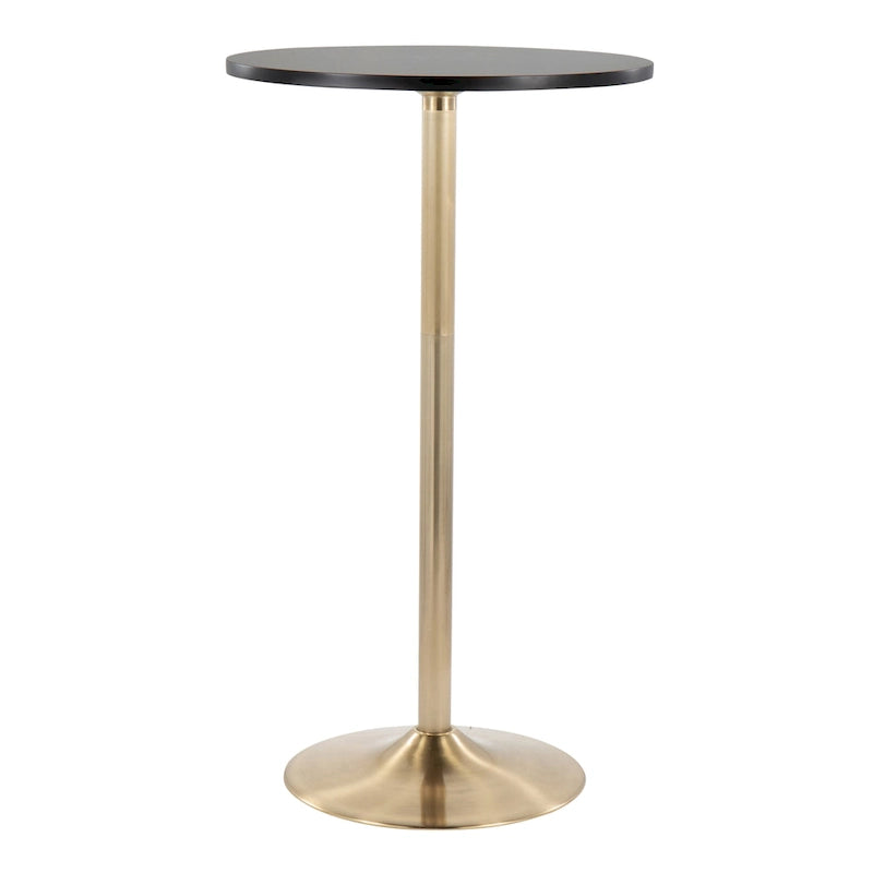 Table ronde à hauteur réglable (hauteur de table, de comptoir ou de bar)