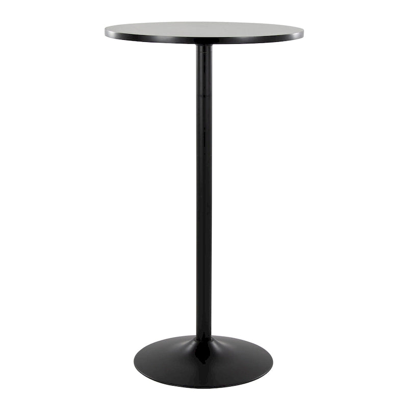 Table ronde à hauteur réglable (hauteur de table, de comptoir ou de bar)