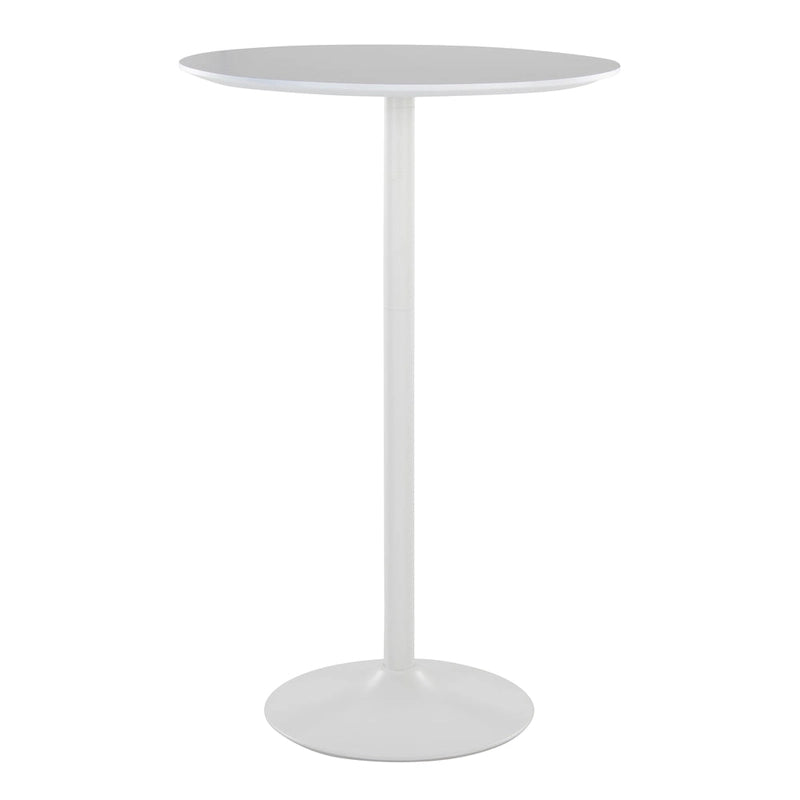 Table ronde à hauteur réglable (hauteur de table, de comptoir ou de bar)