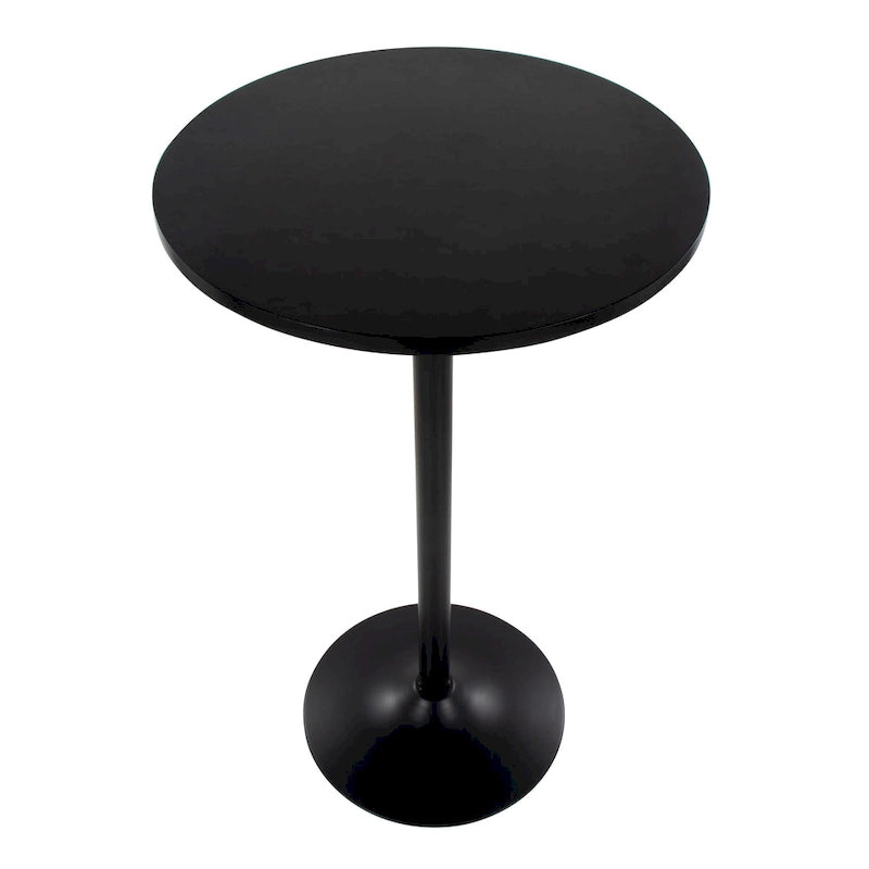 Table ronde à hauteur réglable (hauteur de table, de comptoir ou de bar)