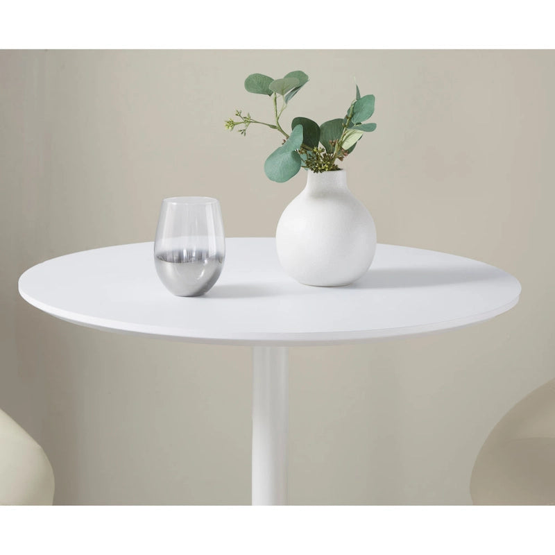 Table ronde à hauteur réglable (hauteur de table, de comptoir ou de bar)