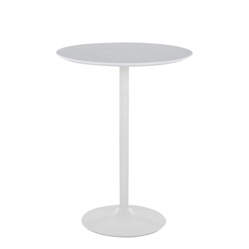 Table ronde à hauteur réglable (hauteur de table, de comptoir ou de bar)