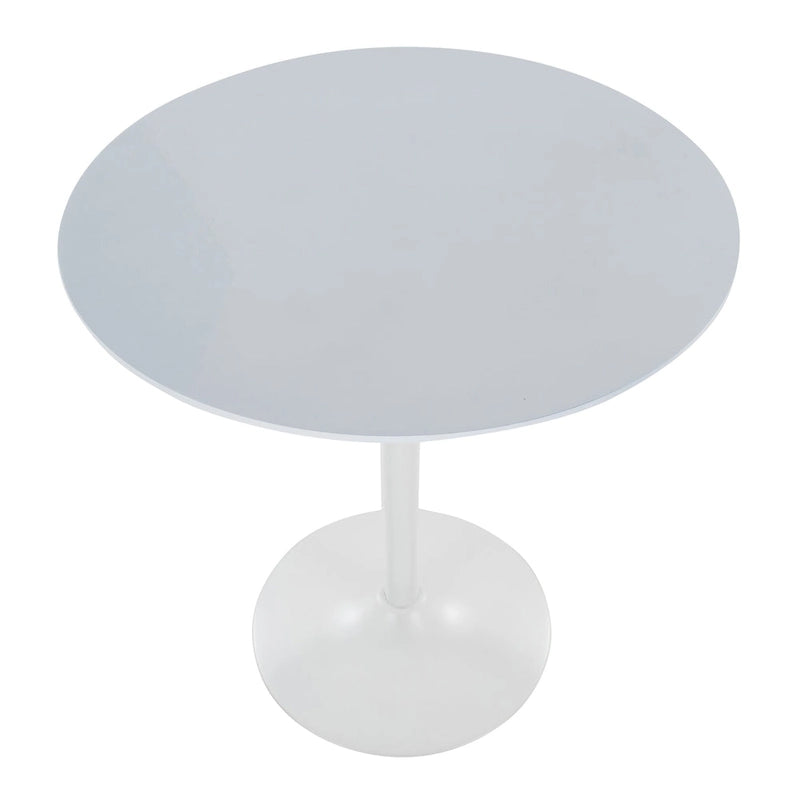 Table ronde à hauteur réglable (hauteur de table, de comptoir ou de bar)