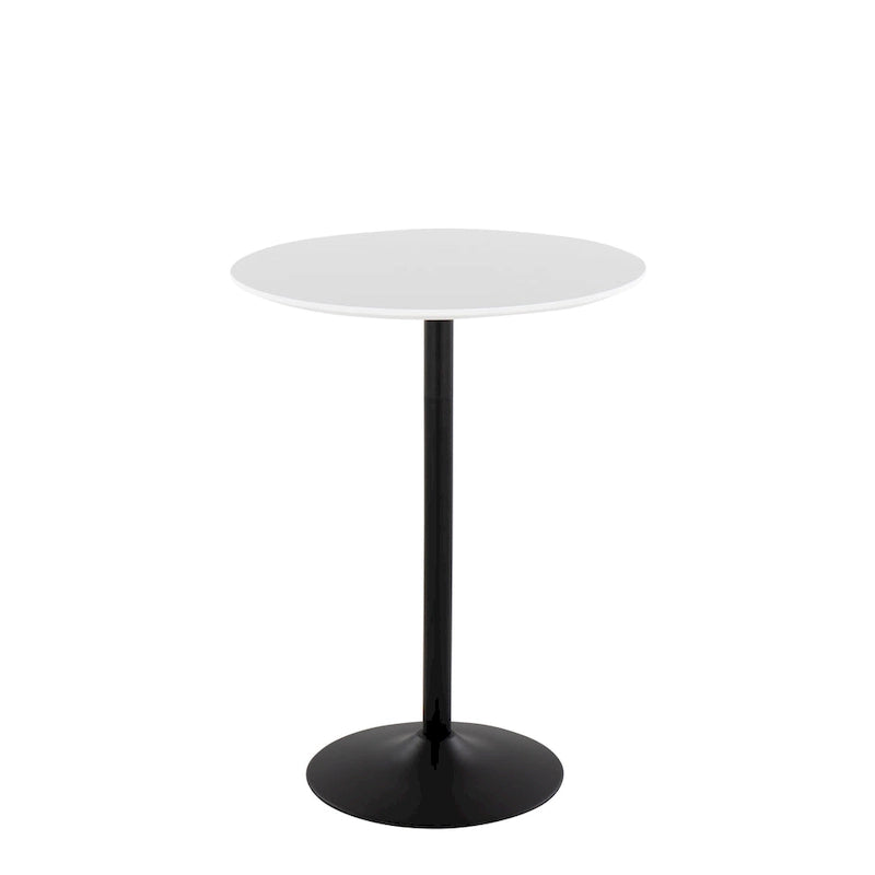Table ronde à hauteur réglable (hauteur de table, de comptoir ou de bar)