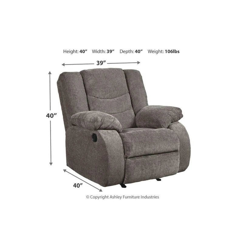 Fauteuil inclinable contemporain en gris